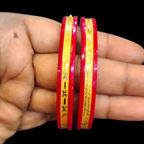 POLA BADHANO- BIS CERTIFIED (SIZE: 23) WGT: 1.530 GM APPROX 22KT HUID HALLMARK GOLD POLA BADHANO BANGLES 1 PAIR DESIGN FOR REGULAR USE.