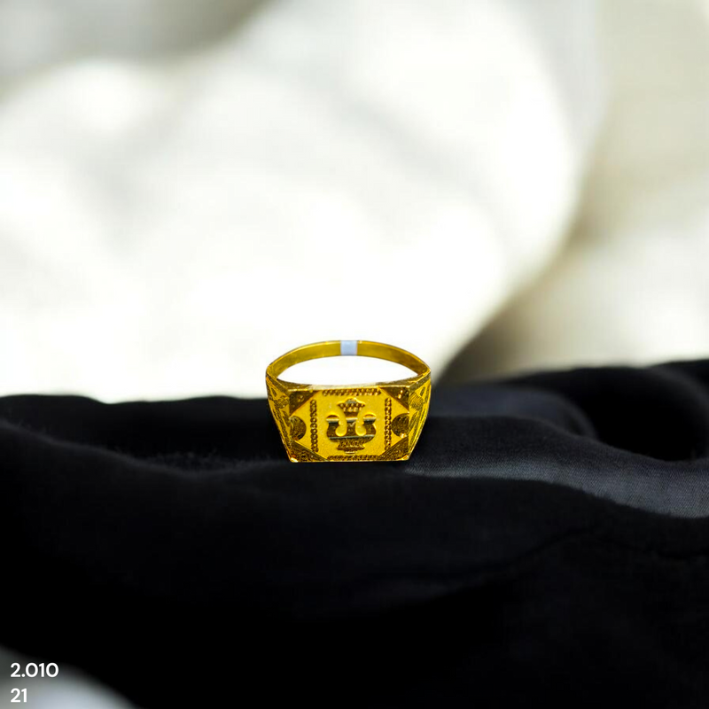 GENTS RING- SIZE:21 (WGT: 2.010 GRAM APPROX) BIS CERTIFIED HUID HALLMARK 916 22KT GOLD GENTS FINGER RING FOR MENS 1 PIECE (REGULAR USE).(SPCUTA)