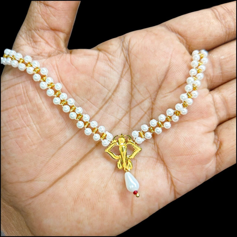 GMP22K- WGT: 0.500 GM APPROX CERTIFIED BIS HUID HALLMARK 916 22KT GOLD MOTI PENDANT 1 PIECE FOR WOMEN.