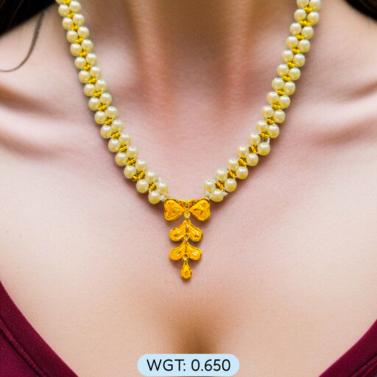 BIS CERTIFIED WGT: 0.650 GM APPROX HUID HALLMARK 916 22KT GOLD MOTI PENDANT 1 PIECE FOR YOUR BEAUTIFUL WIFE.