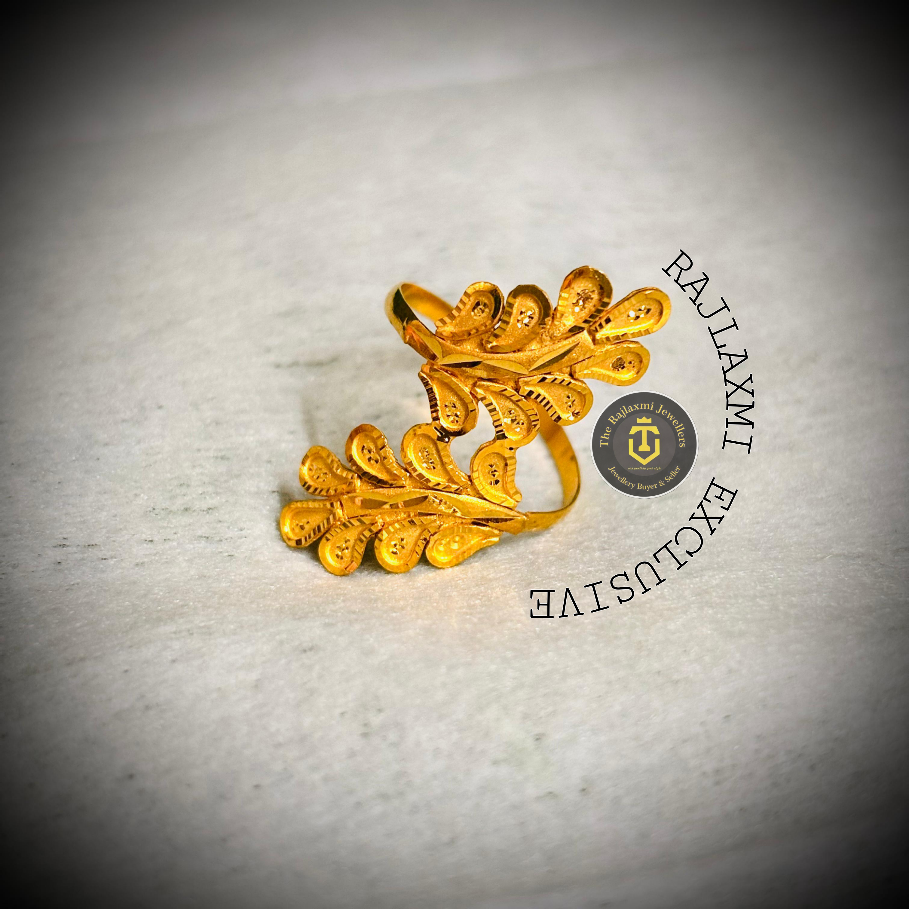 TETUL PATA DESIGN HUID HALLMARK 14KT GOLD RING 1 PIECE WGT: 1.500-1.600 GM FOR WOMEN (EFFORTLESS BEAUTY) BY THE RAJLAXMI JEWELLERS.