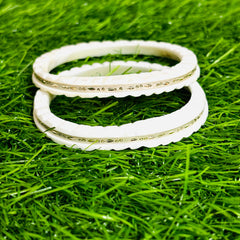 TRJ (SSP) 725 SILVER CHILA SAKHA BANGLES 1 PAIR FOR REGULAR USE (SOLD AS MRP BY RAJLAXMI).