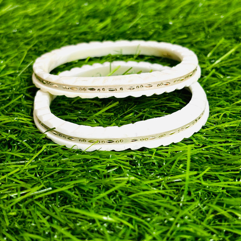 TRJ (SSP) 725 SILVER CHILA SAKHA BANGLES 1 PAIR FOR REGULAR USE (SOLD AS MRP BY RAJLAXMI).