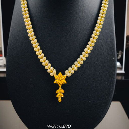 (GMP22) BIS CERTIFIED WGT: 0.870 GM APPROX HUID HALLMARK 916 22KT GOLD MOTI PENDANT 1 PIECE FOR YOUR BEAUTIFUL WIFE.