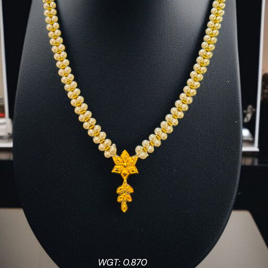 (GMP22) BIS CERTIFIED WGT: 0.870 GM APPROX HUID HALLMARK 916 22KT GOLD MOTI PENDANT 1 PIECE FOR YOUR BEAUTIFUL WIFE.