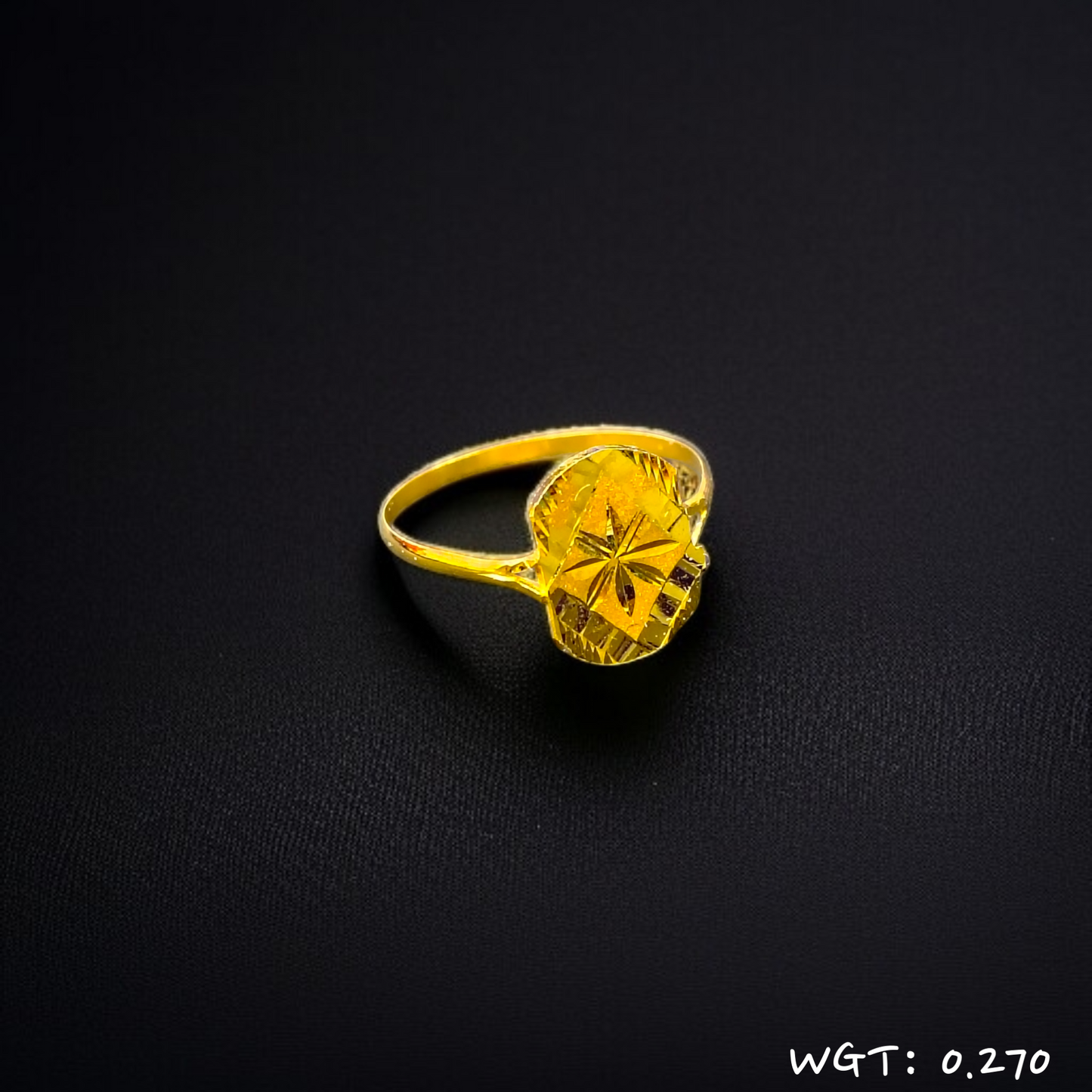 TRJ WGT: 0.270 GM APPROX KDM GOLD BABY FINGER RING 1 PIECE FOR RICE CEREMONY & BIRTHDAY.