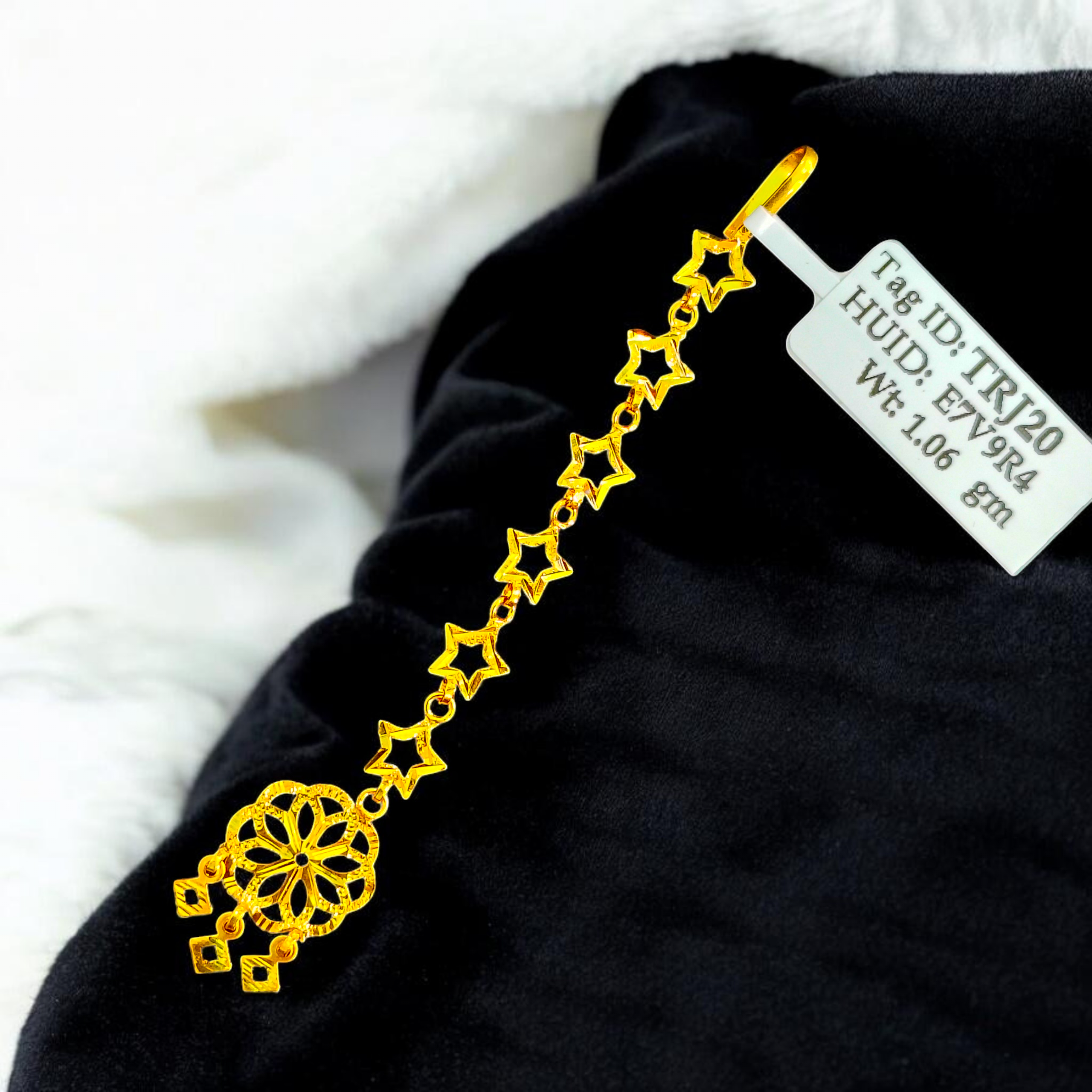 GOLD TICKLY- BIS CERTIFIED WGT: 1.060 GM APPROX HUID HALLMARK 375 9KT GOLD TICKLY (MANGTIKA) 1 PIECE FOR MARRIAGE.