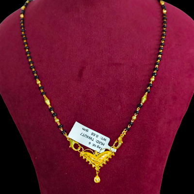 GOLD PENDANT- WGT: 0.680 GM APPROX 22KT HUID HALLMARK GOLD PENDANT MANGALSUTRA 1 PIECE WITH TASSEL.