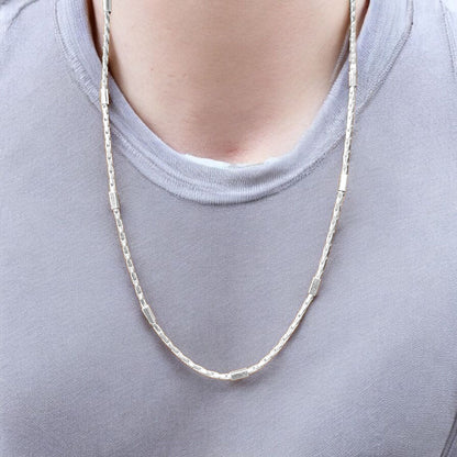 (SLCN) SILVER CHAIN 21 INCH - 625 SILVER CHAIN WGT: 10.400 GM APPROX 1 PIECE (UNISEX DESIGN) FOR MEN AND WOMEN.