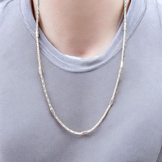 (SLCN) SILVER CHAIN 21 INCH - 625 SILVER CHAIN WGT: 10.400 GM APPROX 1 PIECE (UNISEX DESIGN) FOR MEN AND WOMEN.