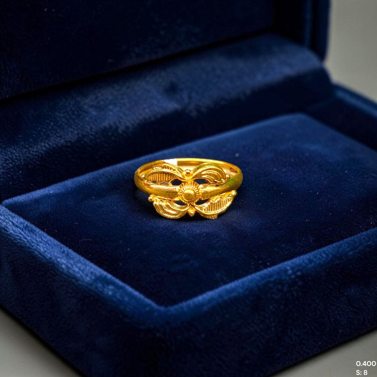 LADIES RING- (SIZE: 8) WGT: 0.400 GM APPROX BIS CERTIFIED HUID HALLMARK 9KT GOLD THUMB RING FOR UNISEX 1 PIECE.