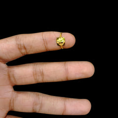 BABY JEWELLERY- TRJ (R8PENQ) (WGT: 0.240 GM APPROX) 375 9KT HUID HALLMARK GOLD BABY FINGER RING 1 PIECE FOR RICE CEREMONY & BIRTHDAY.