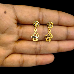 GOLD EARRINGS- WGT: 0.510 GM APPROX BIS CERTIFIED HUID HALLMARK 9KT GOLD EARRINGS 1 PAIR FOR WOMEN.