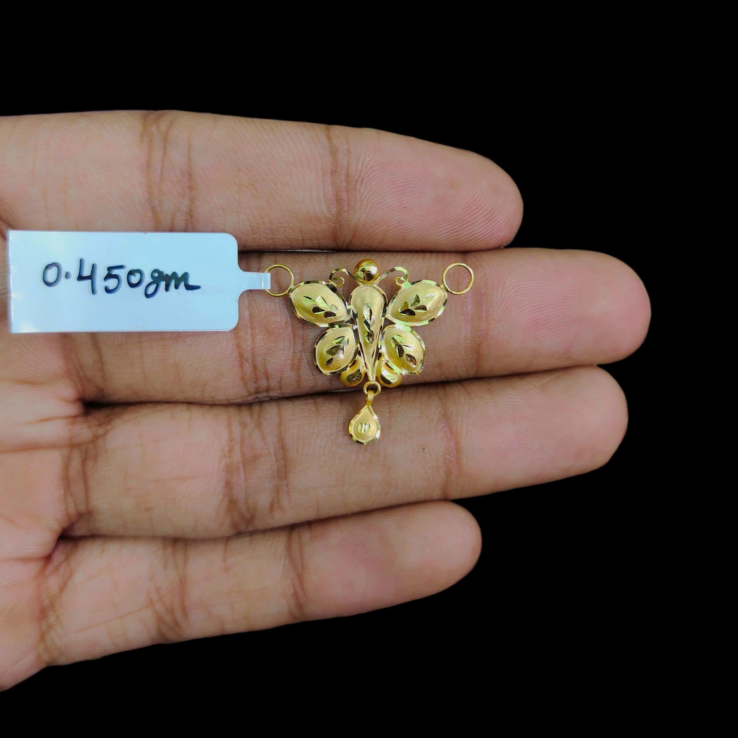GOLD PENDANT- (WGT: 0.450 GM APPROX) BIS CERTIFIED HUID HALLMARK 375 9KT GOLD PENDANT FOR WOMEN 1 PIECE WITH FREE MANGALSUTRA & TASSEL.