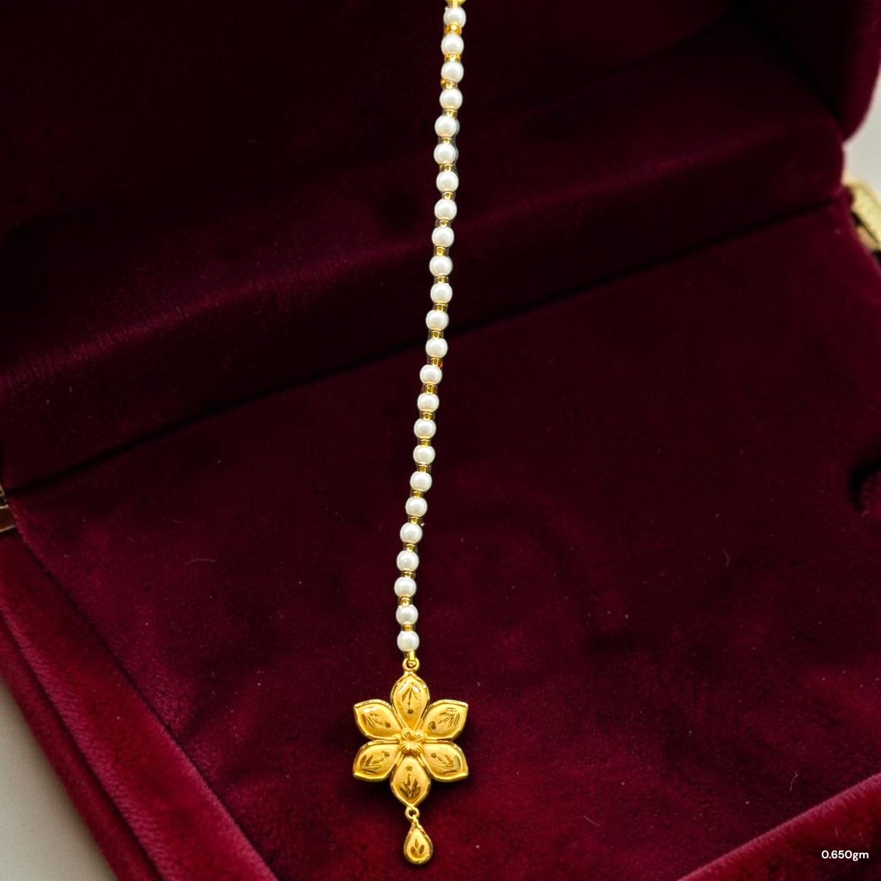 GOLD TICKLY- BIS CERTIFIED WGT: 0.650 GM APPROX HUID HALLMARK 916 22KT GOLD TICKLY (MANGTIKA) 1 PIECE FOR MARRIAGE.