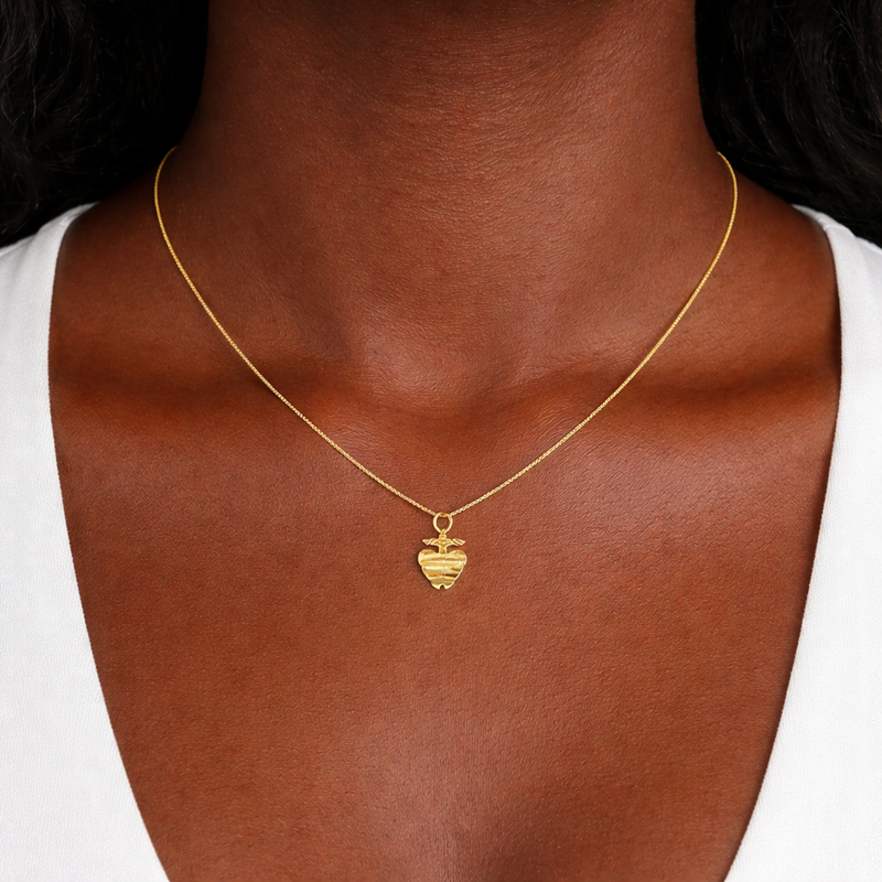 GPM9K- (WGT: 2.110 GM APPROX) BIS CERTIFIED HUID HALLMARK 9KT GOLD CHAIN WITH PENDANT (17 INCH) 1 PIECE FOR WOMEN.