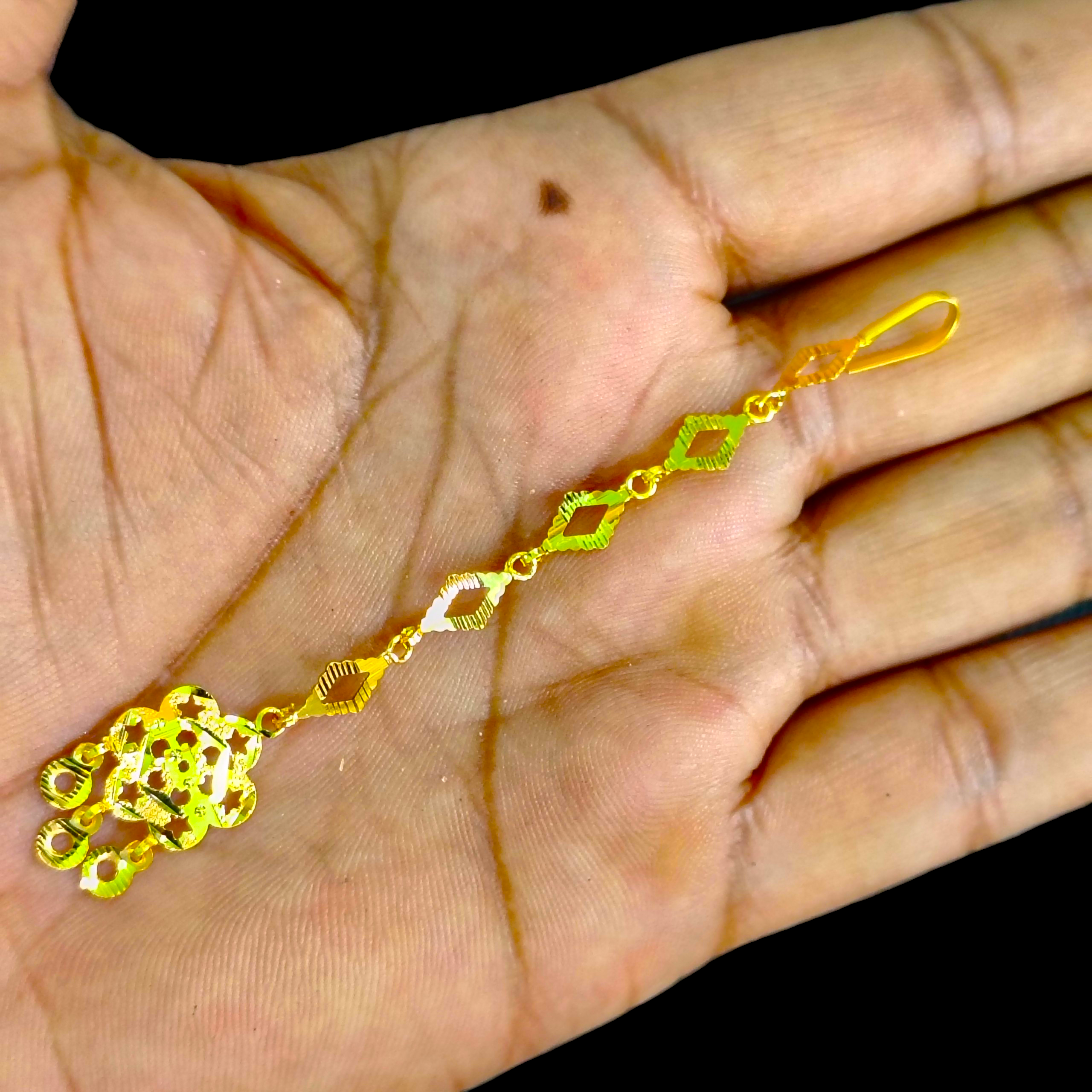 GOLD TICKLY- BIS CERTIFIED WGT: 1.130 GM APPROX HUID HALLMARK 375 9KT GOLD TICKLY (MANGTIKA) 1 PIECE FOR MARRIAGE.