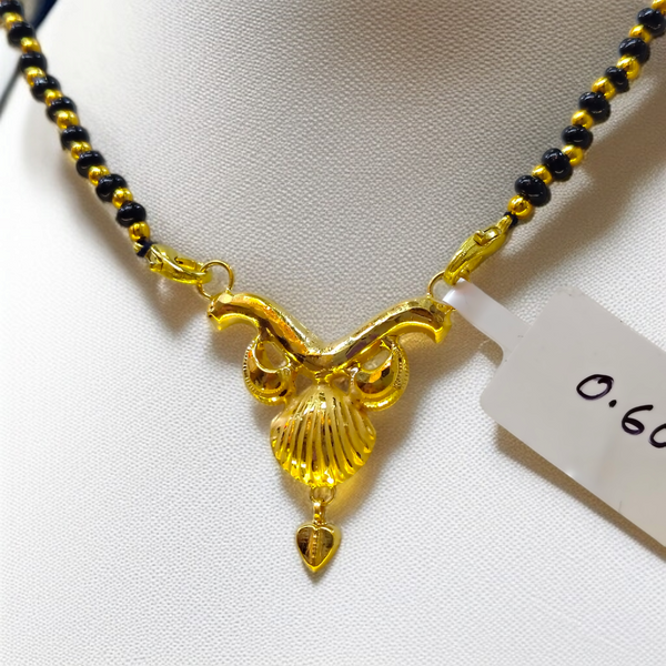 (CHALLENGE ON PRICE) TRJ THOKAI D-104 (WGT: 0.600 GM APPROX) (50 TONCH) KDM GOLD PENDANT 1 PIECE WITH MANGALSUTRA TASSEL BEST FOR GIFT IN MARRIAGE.