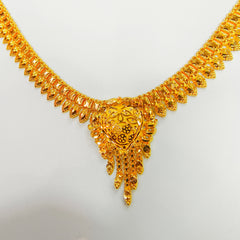 BIS CERTIFIED WGT: 6.450 GM APPROX HUID HALLMARK 22KT 916 GOLD NECKLACE CHOKER 1 PIECE FOR WOMEN(LAPPA DESIGN).
