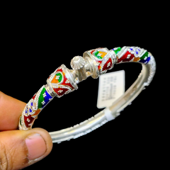 SILVER BANGLES- (SIZE 26 KHILEN) CERTIFIED BIS HALLMARK 925 SILVER BALA (MANIPUR DESIGN) APPROX WGT: 22.070 GM (1 PIECE) FOR REGULAR USE FOR WOMEN.