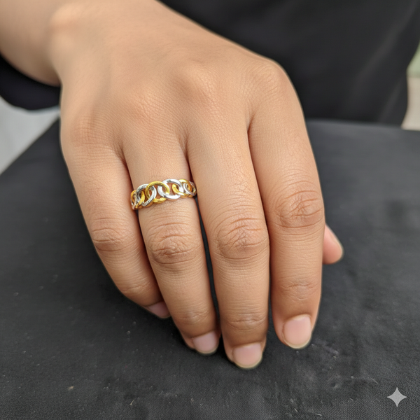 LADIES RING- TRJ (SIZE: 16) WGT: 1.330 GM APPROX BIS CERTIFIED HUID HALLMARK 9KT GOLD FINGER RING FOR WOMEN 1 PIECE.