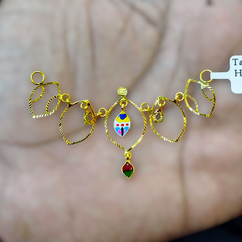 GPM22K- WGT: 2.00 GM APPROX 22KT HUID HALLMARK GOLD PENDANT 1 PIECE WITH ADJUSTABLE TASSEL.