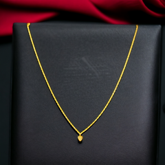 (FREE KDM LOVE LOCKET)- VIRAL ROPE CHAIN WGT: 0.500 GM APPROX HUID HALLMARK 18KT GOLD CHAIN 1 PIECE 16 INCH (FOR SPECIAL GIFT ONLY)NOT FOR DAILY USE.