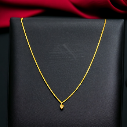(FREE KDM LOVE LOCKET)- VIRAL ROPE CHAIN WGT: 0.500 GM APPROX HUID HALLMARK 18KT GOLD CHAIN 1 PIECE 16 INCH (FOR SPECIAL GIFT ONLY)NOT FOR DAILY USE.