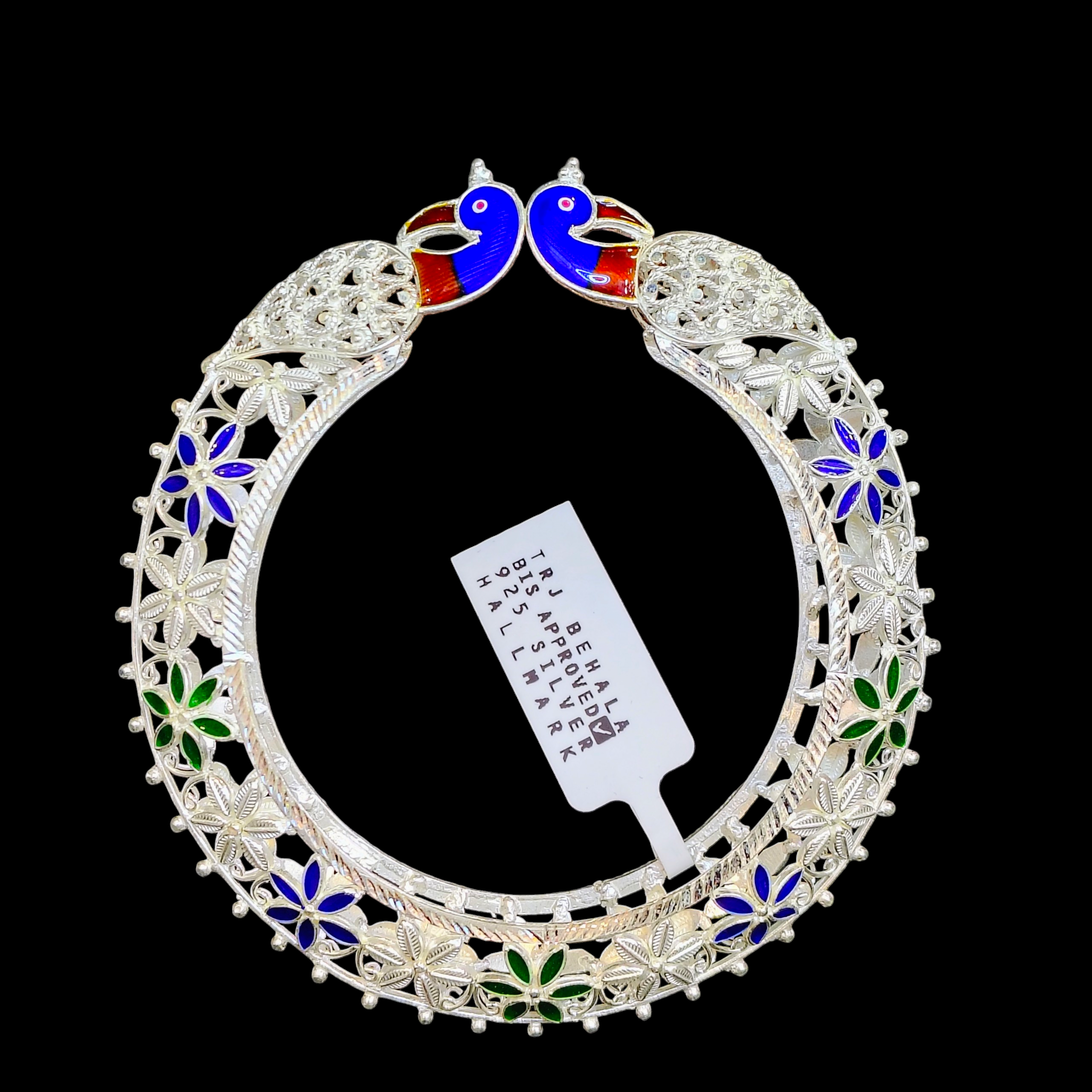 LUXURY SILVER KANKAN- (SIZE- 24) CERTIFIED BIS HALLMARK 925 SILVER KANKAN (MANIPUR DESIGN) APPROX WGT: 24.900 GM (1 PIECE) FOR REGULAR USE FOR WOMEN.