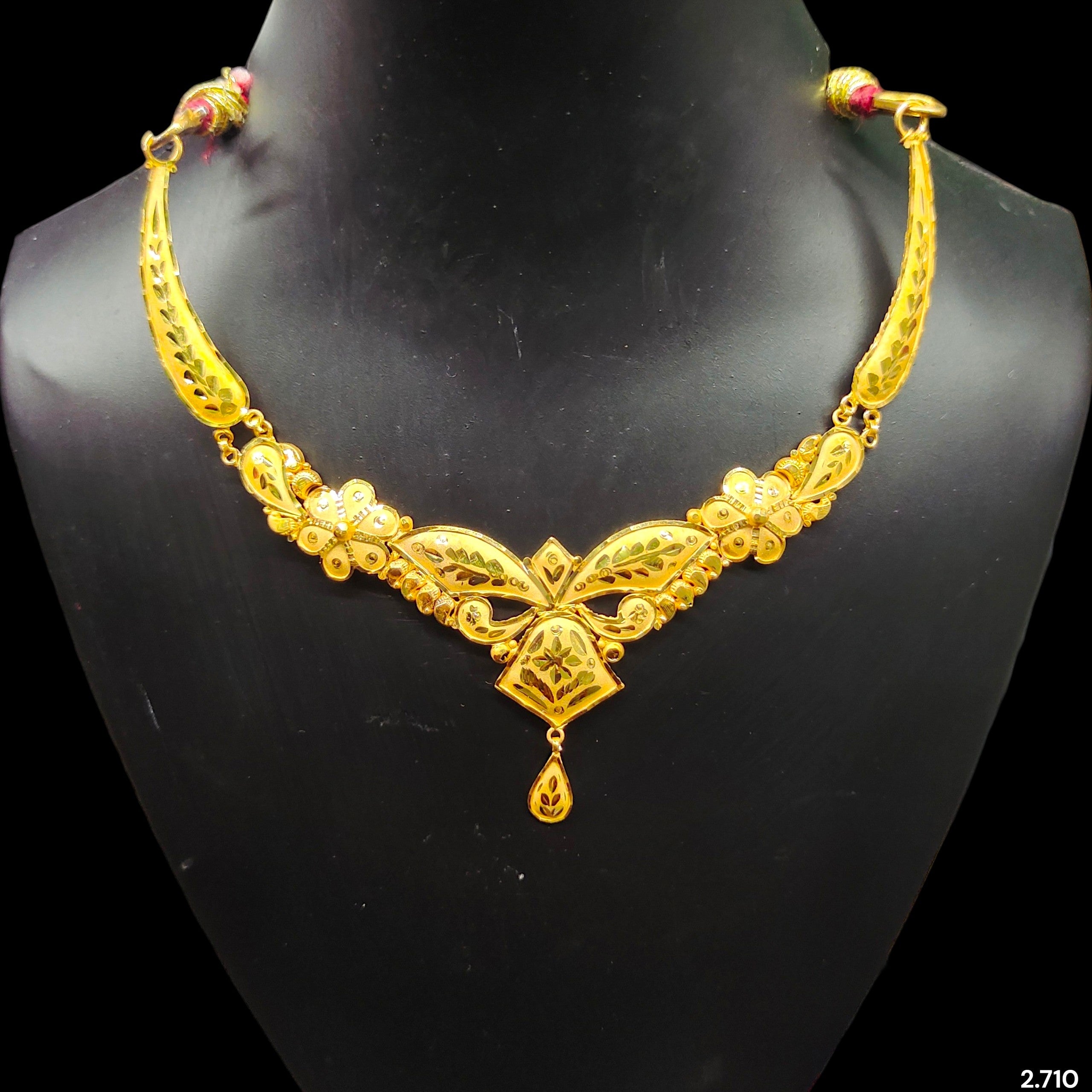 GCN9K- (WGT: 2.710 GM APPROX) BIS CERTIFIED HUID HALLMARK 9KT GOLD NECKLACE 1 PIECE FOR WOMEN.