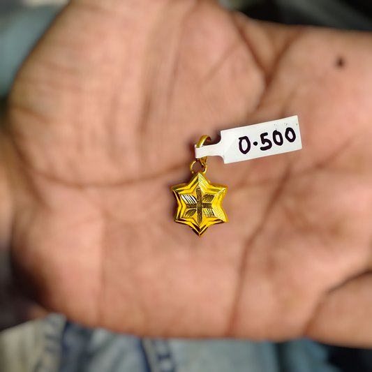 (GLKD) LOCKET WGT: 0.500 GM APPROX KDM GOLD LOCKET 1 PIECE (50 TONCH) WITH ADJUSTABLE TASSEL FOR GIFTING PURPOSE (CHAIN NOT INCLUDED).