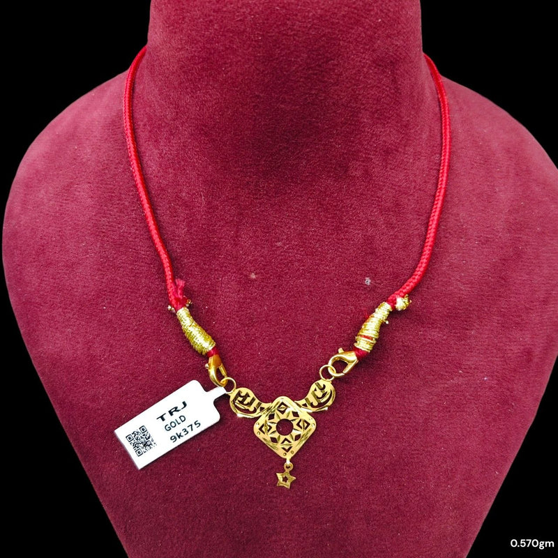 GPM9K- (WGT: 0.570 GM APPROX) BIS CERTIFIED HUID HALLMARK 375 9KT GOLD PENDANT FOR WOMEN 1 PIECE WITH FREE MANGALSUTRA & TASSEL. (ZT2EYB)