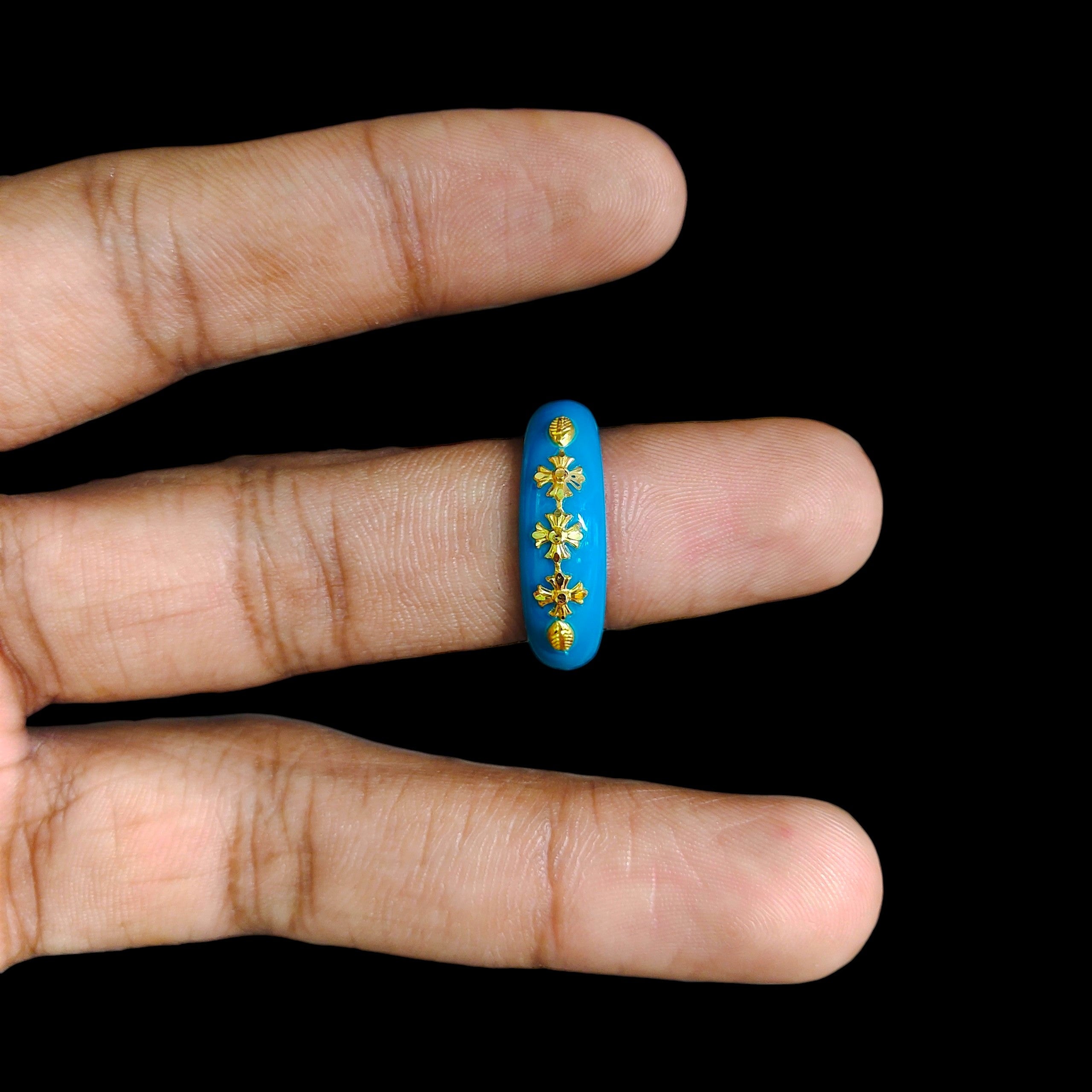 POLA RING-SIZE 19 (WGT: 0.200 GM APPROX) CERTIFIED BIS HALLMARK 916 22KT GOLD POLA RING 1 PIECE (BEST FOR DAILY WEAR OR GIFTING YOUR LOVE ONE).