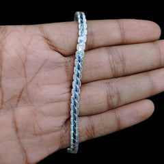 SILVER WRISTLET- (A06) (WGT:15.400 GM APPROX) 625 SILVER WRISTLET FOR MEN 8