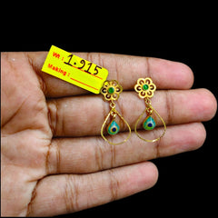 GOLD EARRINGS- BIS CERTIFIED WGT: 1.915 GM APPROX HUID HALLMARK 916 22KT GOLD EARRINGS 1 PAIR FOR WOMEN.