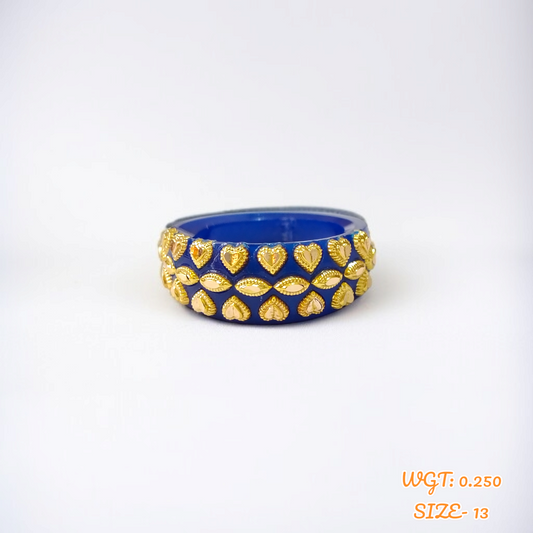 (GPR) TRJ (SIZE: 13) WGT: 0.250 GM APPROX KDM GOLD POLA RING FOR WOMEN 1 PIECE FOR GIFT (SOLD ON MRP)
