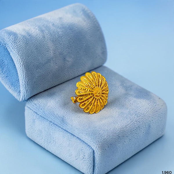 LADIES RING (245IJS)-(SIZE: ADJUSTABLE ) WGT: 1.960 GM APPROX BIS CERTIFIED HUID HALLMARK 375 9KT GOLD RING FOR WOMEN 1 PIECE.