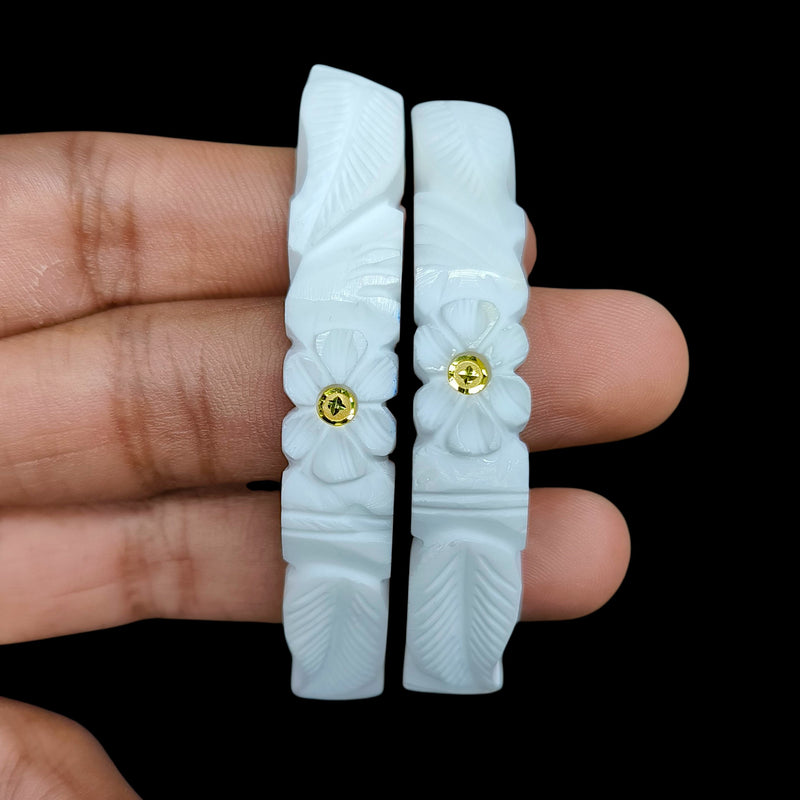 GSB9K- (99N2M5)-(GSMAPA) (SIZE:27) (WGT: 0.260 GM APPROX) BIS CERTIFIED HUID HALLMARK 375 9KT GOLD SAKHA BADHANO 1 PAIR FOR WOMEN NOT FOR REGULAR USE.