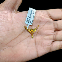 GPM22K- (ZCGUU5)-(WGT: 1.000 GM APPROX) BIS CERTIFIED HUID HALLMARK 22KT GOLD PENDANT MANGALSUTRA 1 PIECE WITH TASSEL.