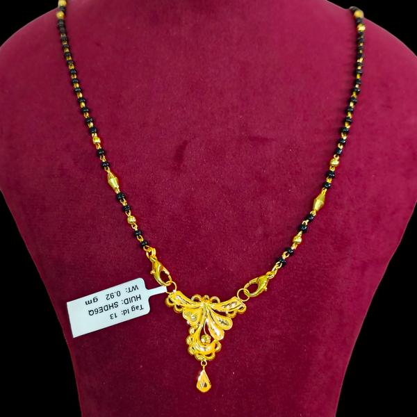 GOLD PENDANT- WGT: 0.920 GM APPROX 22KT HUID HALLMARK GOLD PENDANT MANGALSUTRA 1 PIECE WITH TASSEL.