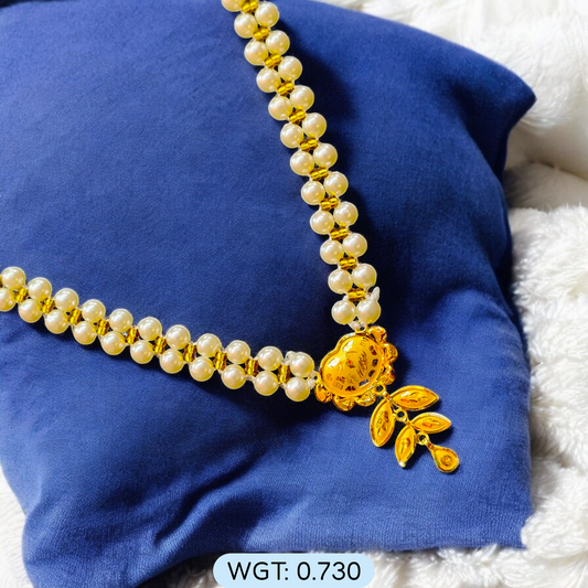 BIS CERTIFIED WGT: 0.730 GM APPROX HUID HALLMARK 916 22KT GOLD MOTI PENDANT 1 PIECE FOR YOUR BEAUTIFUL WIFE.