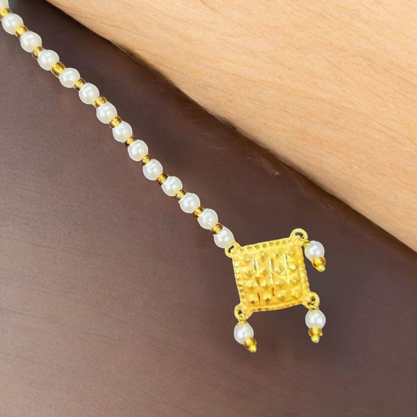 BUBBLE SQUAR DESIGN (WGT: 0.220 GM APPROX) KDM GOLD (MANGTIKA) MOTI TICKLY 1 PIECE (50 TONCH) BEST FOR GIFT IN MARRIAGE.