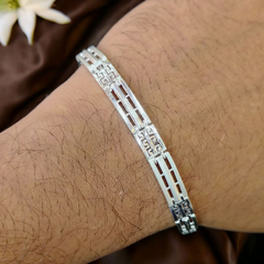 (ITALIAN IMPORTED JEWELLERY) BIS CERTIFIED HALLMARK 925 SILVER WRISTLET WGT: 13.00 GRAM 8.5