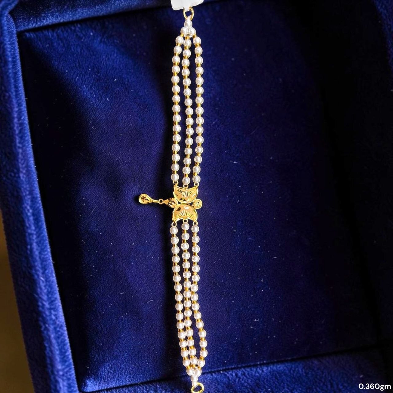 GOLD MOTI CHOKER- (WGT: 0.360 GM APPROX) BIS CERTIFIED HUID HALLMARK 375 9KT GOLD MOTI CHOKER 1 PIECE WITH ADJUSTABLE TASSEL FOR GIFT IN MARRIAGE.