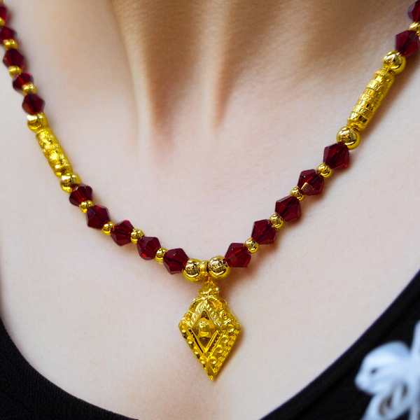 BORFI DESIGN (WGT: 0.200 GM APPROX) KDM GOLD LOCKET 1 PIECE WITH TASSEL (50 TONCH) BEST FOR GIFT IN MARRIAGE.