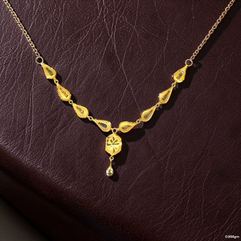 GCN9K-(WGT: 0.898 GM APPROX) BIS CERTIFIED HUID HALLMARK 9KT GOLD NECKLACE 1 PIECE FOR WOMEN.(2XVK7K)