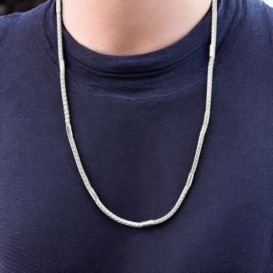 (SLCN) SILVER CHAIN 21 INCH - 625 SILVER CHAIN WGT: 17.840 GM APPROX 1 PIECE (UNISEX DESIGN) FOR MEN AND WOMEN.