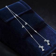SILVER PAYEL- (A32) (WGT: 13.400 GM APPROX) 625 SILVER PAYEL (ANKLET) 1 PAIR LENGTH: 10