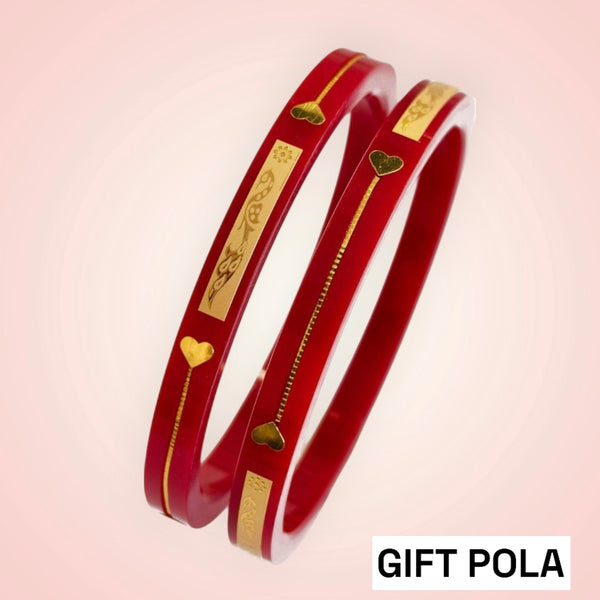 GOLD LAMINATION GIFT 22KT HALLMARK POLA 1 PAIR (NOT FOR SALE).
