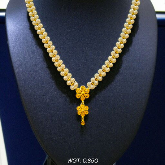 (GMP22) BIS CERTIFIED WGT: 0.850 GM APPROX HUID HALLMARK 916 22KT GOLD MOTI PENDANT 1 PIECE FOR YOUR BEAUTIFUL WIFE.